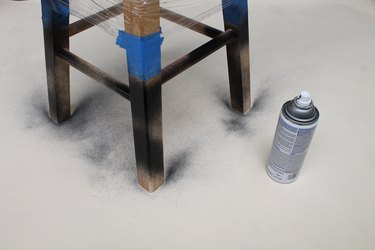 Paint the stool in layers.