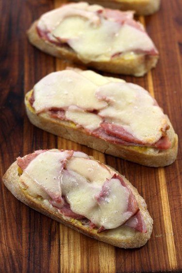 melted ham and cheese sandwiches