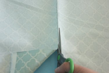Cutting the fabric for the windsock.