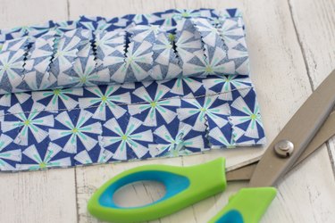 cut slits with pinking shears