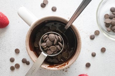 Folding in the chocolate chips
