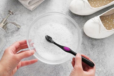Soapy water in a bowl