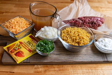 Ingredients for One Pot Taco Mac & Cheese Recipe