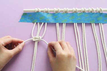 Making a square knot