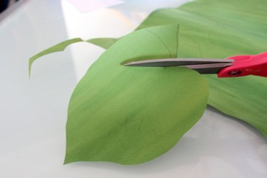 Cut paper leaves