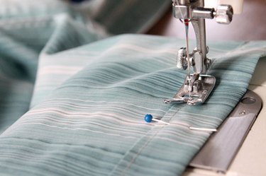 sewing along the pressed edge