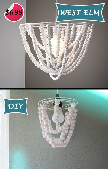 papier-mache chandelier