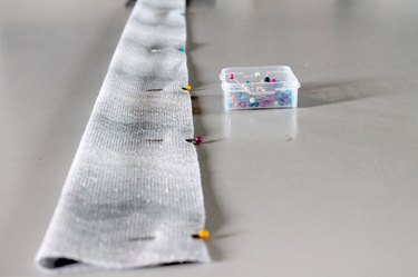 pin and sew long sides together