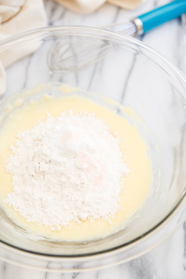 ingredient preparation for blueberry zucchini bread