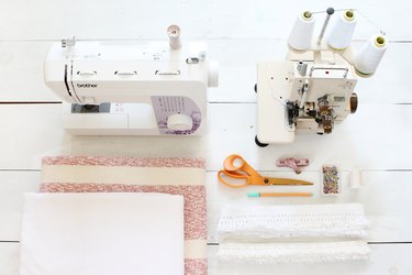 Tools you'll need to make a round towel