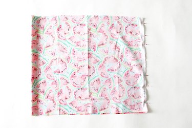Pin and sew back seam