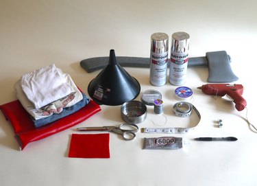 All the supplies needed to make this costume.