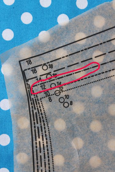 Pattern cutting lines.