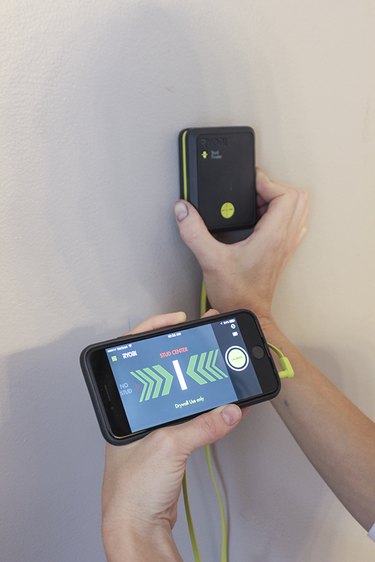 Finding studs on wall with stud finder