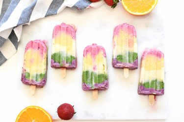 rainbow ice pops