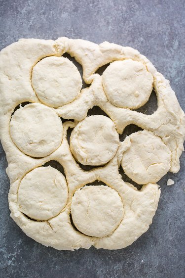 Cut dough into rounds.