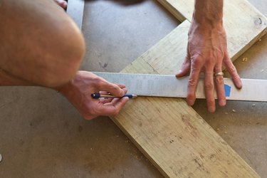 Using a ruler, find and mark center.