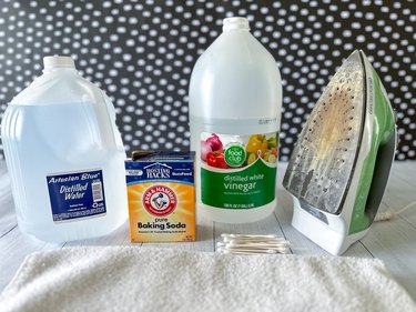 Materials needed to clean an iron