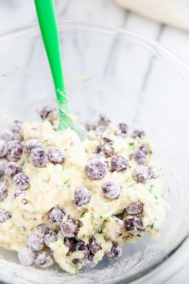 blueberry zucchini bread batter