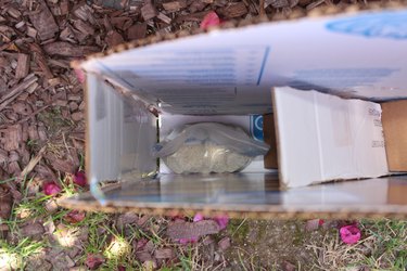 Sand bag placed inside a 3D tombstone