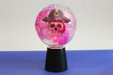 DIY crystal ball standing on vase
