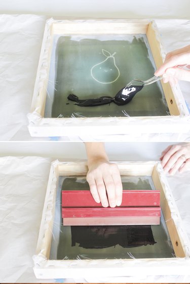 Placing ink on screen