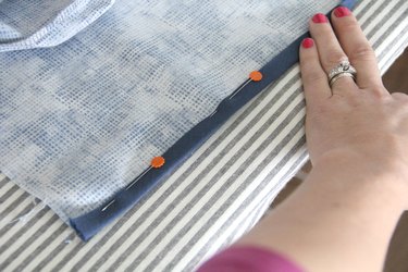 Pin and sew bias tape to finish