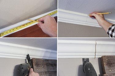 Measuring and cutting base and crown molding