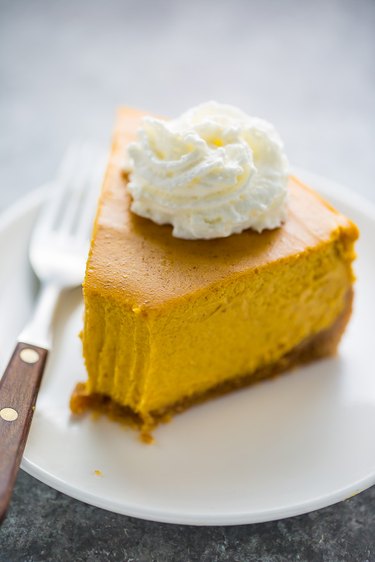 Creamy pumpkin cheesecake.
