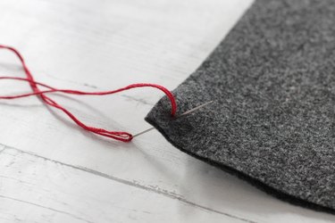 bring the needle up through the wrong side