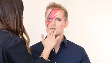 Applying lip color