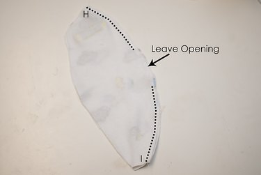Sew the back bodice pieces together.