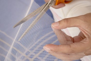 Cut your tulle into manageable sections.