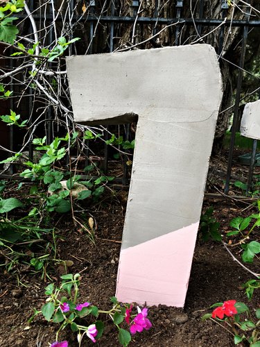 How to Make Painted House Numbers from Cement