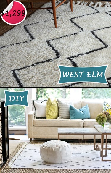 rug from canvas drop cloth