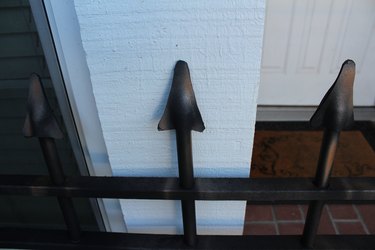 finials placed on pvc pipes