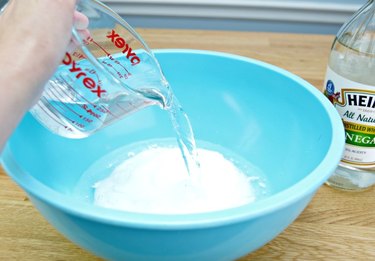 Add water to bowl