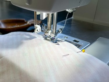 sew apron, leaving 1 1/2-inch opening at bottom