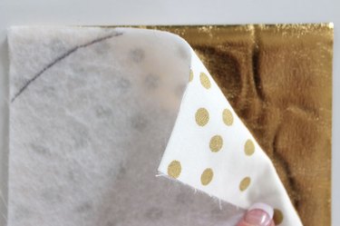 Place lining and fabric with right sides together.
