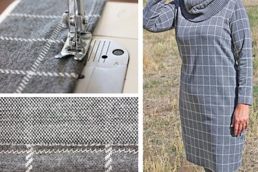 hemming knit fabric dress