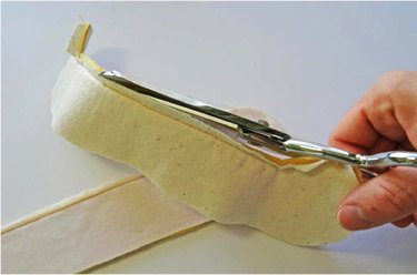 Trimming the felt