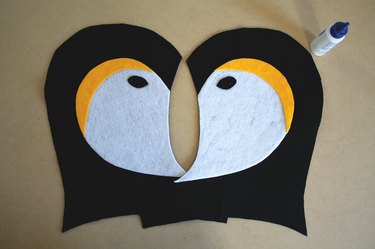 Place the hood details down side by side to achieve a symmetrical design.