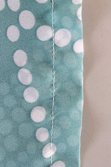 double-stitched seam step 1
