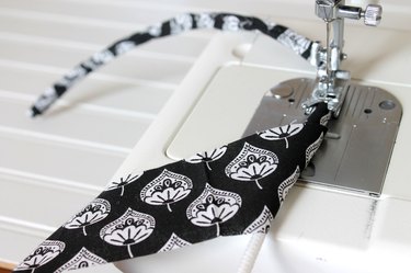 stitch down the fabric wrapped rope
