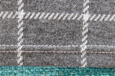 Front view of the hem sewn with a double needle.