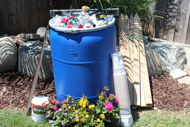 Rain barrel supplies.