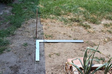Making sure each corner is 90 degrees.