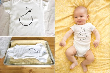 Heat-setting screen-printed design