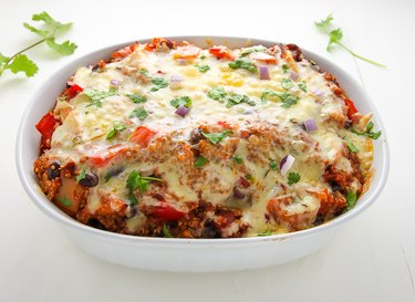 Southwest Chicken Casserole ready to be served.