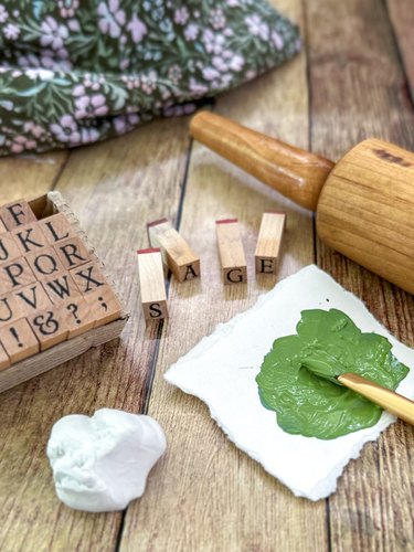materials needed for clay garden markers